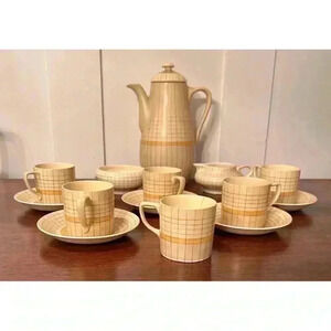 Rare Gray’s Susie Cooper Pottery  Art Deco ‘Sun Buff’ Tea Set 1910-1930’s